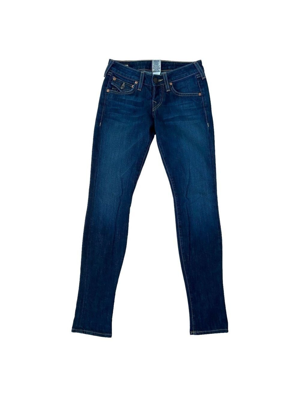 True Religion XXX julie jeans button fly low rise flap pockets lightweight 25